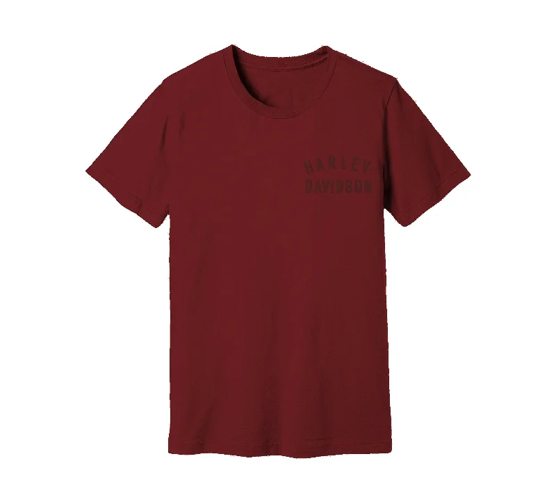 Men's Staple Back Hit Tee - Merlot - 96521-22VM