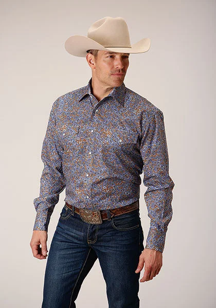 Roper Men's Valley Paisley Allover Print Shirt