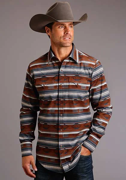 Stetson Men's Serape Aztec Print Shirt