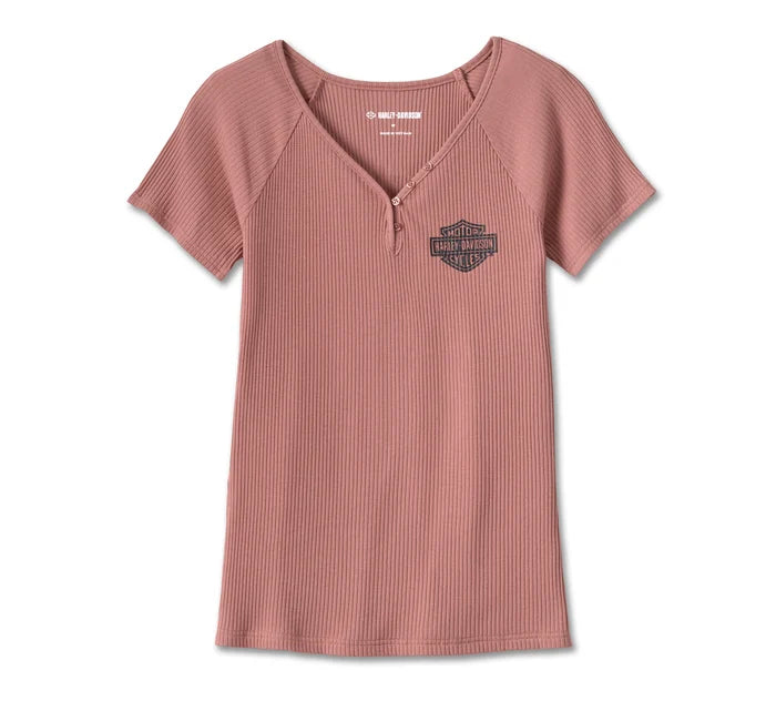 Women's Creed Club Rib-Knit Top - Light Mahogany - 96702-23VW