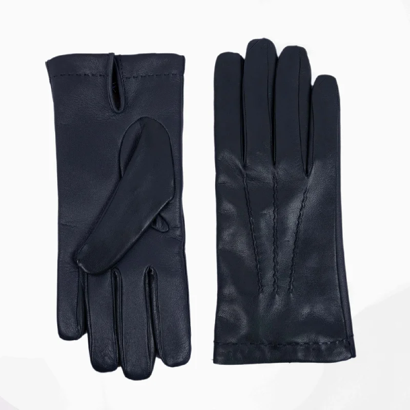 Bespoke Men's leather gloves with touchscreen leather palm