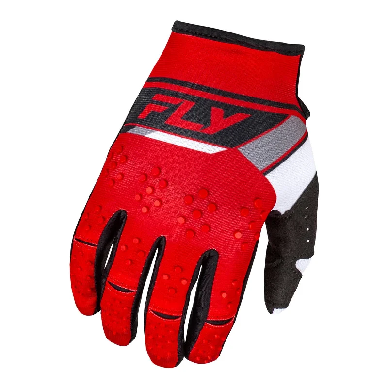 Fly Racing 2024 Kinetic Prix Gloves - Red / Grey / White