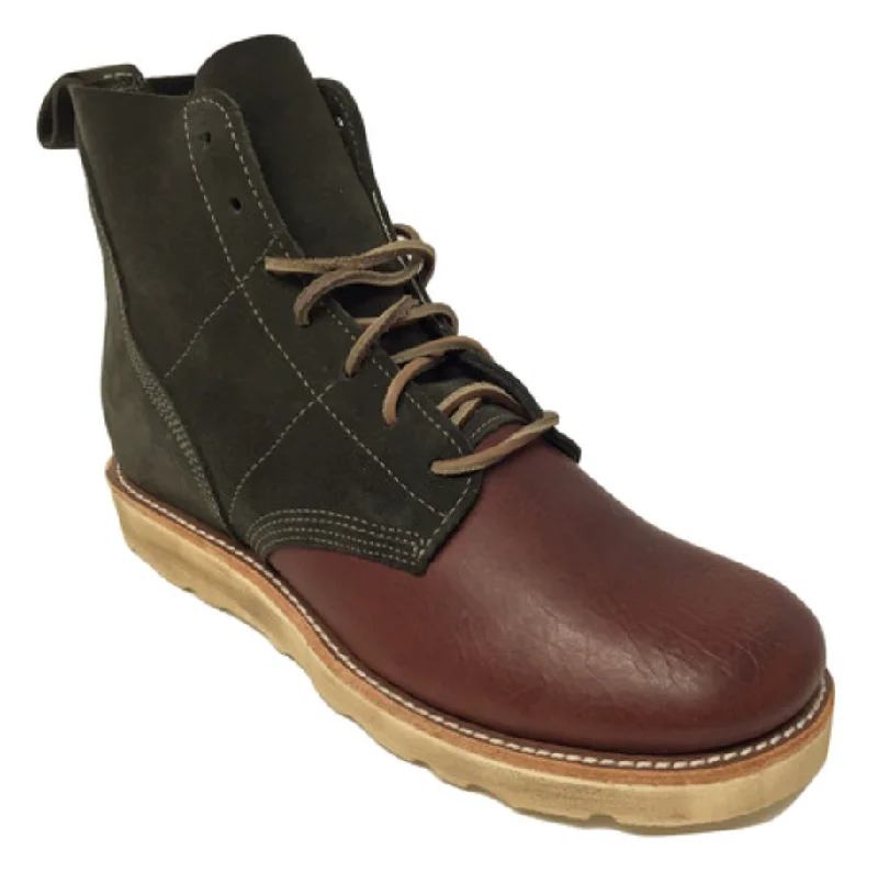 Gorilla USA Olive Suede Burgundy Leather Chukka Boots