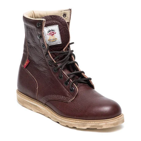 Gorilla USA Raisin Leather Lace Up High Top Boots