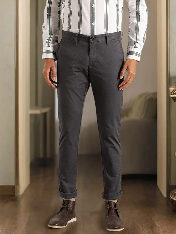 Men Brooklyn Fit Cotton Blend Trouser