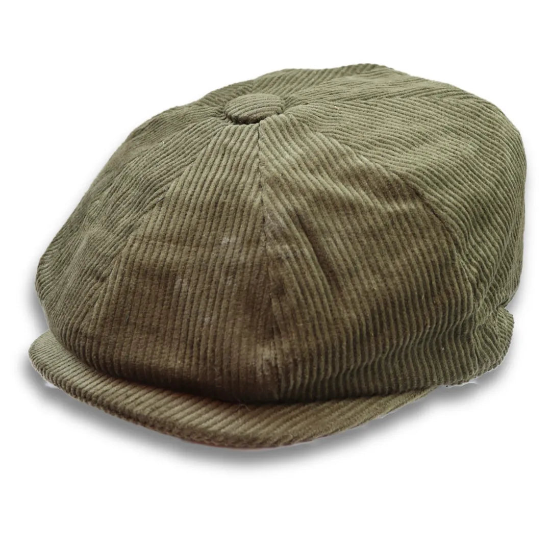 Men's 100% Cotton Corduroy Newsboy Flat Cap