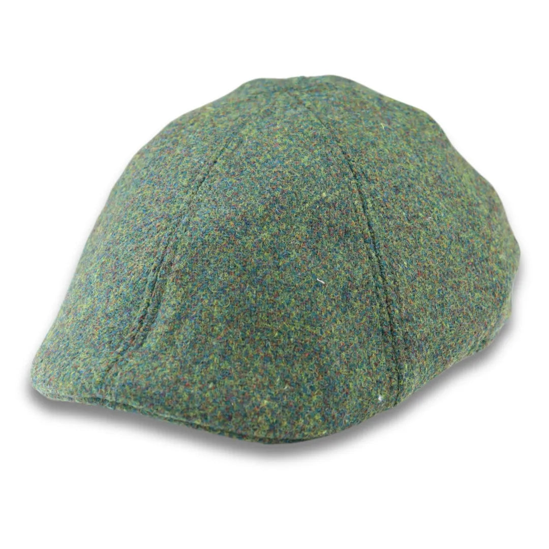 Men's Wool Blend Green Plain Solid Duckbill Cap