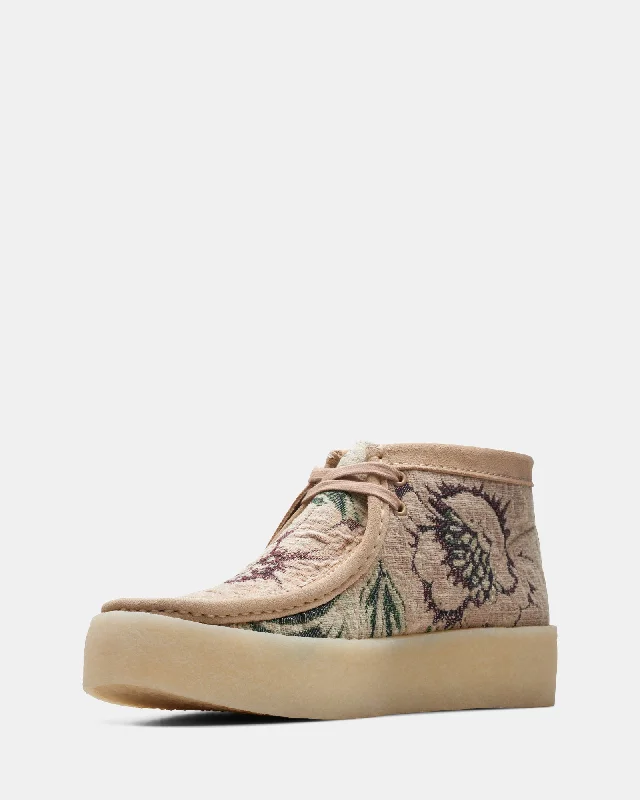 Wallabee Cup Boot Tan Floral