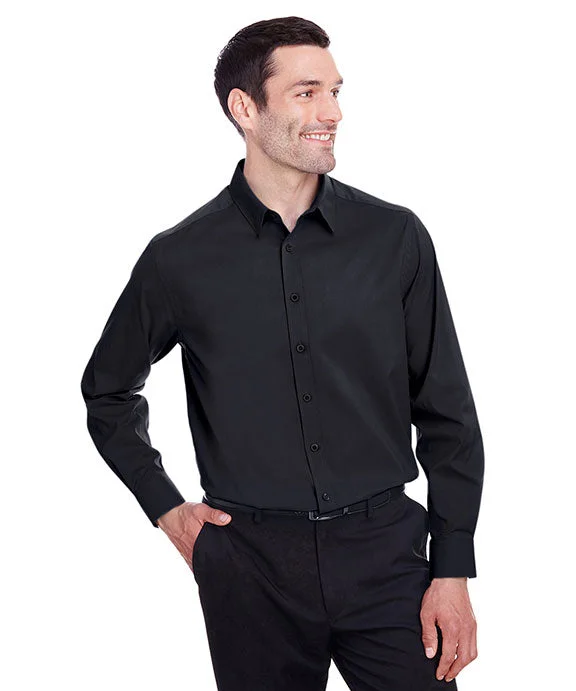 Women's mock - neck sweatshirt made of moisture - wicking material for fitness use DG542 - Devon & Jones Mens CrownLux Performance™ Stretch Shirt | Black Women's mock - neck sweatshirt made of moisture - wicking material for fitness use DG542 - Devon & Jones Mens CrownLux Performance™ Stretch Shirt | Black