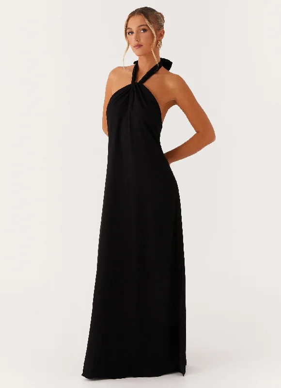 Mini Women Dress with a Short Hem for a Young and Trendy Style Golden Child Linen Maxi Dress - Black Mini Women Dress with a Short Hem for a Young and Trendy Style Golden Child Linen Maxi Dress - Black