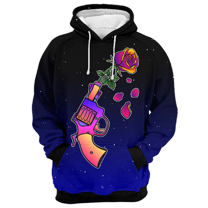 Women's oversized cropped hoodie with drawstrings for a trendy look Gun N' Rose Hoodie Women's oversized cropped hoodie with drawstrings for a trendy look Gun N' Rose Hoodie