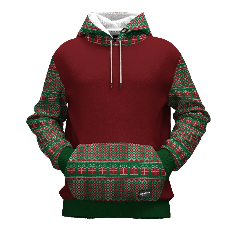 Women's zip - front sweatshirt with contrast stitching for a sporty aesthetic Present Hoodie