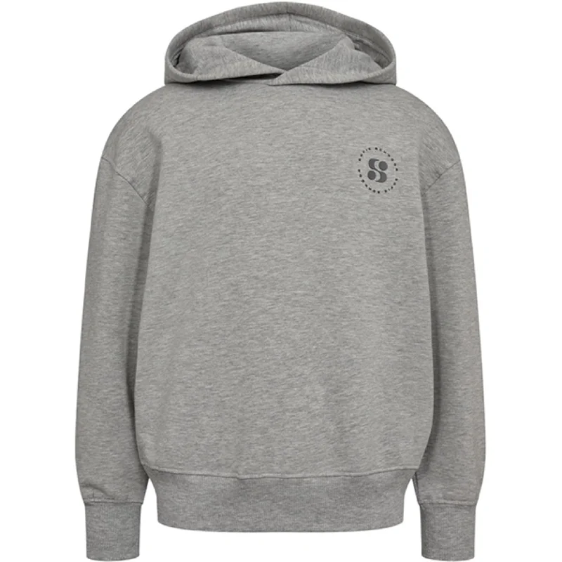 Women's fleece - lined hoodie with thumbholes for warmth in winter Sofie Schnoor Grey Melange Sweatshirt Women's fleece - lined hoodie with thumbholes for warmth in winter Sofie Schnoor Grey Melange Sweatshirt