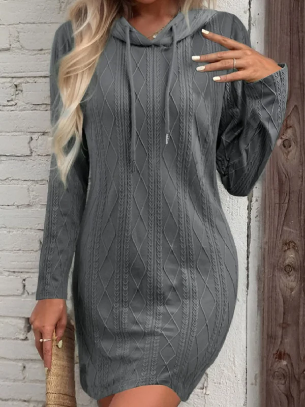Plus Size Women Dress with a Flattering A - Line Cut for Comfort and Style Plus Size Women Dress with a Flattering A - Line Cut for Comfort and Style Drawstring Hooded Mini Sweater Dress Plus Size Women Dress with a Flattering A - Line Cut for Comfort and Style Plus Size Women Dress with a Flattering A - Line Cut for Comfort and Style Drawstring Hooded Mini Sweater Dress