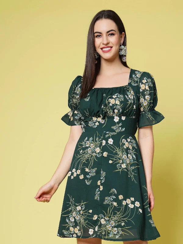 Shift Women Dress with a Simple and Classic Design for Everyday Wear Shift Women Dress with a Simple and Classic Design for Everyday Wear Green Floral Print Square Neck Puff Sleeve Fit Flare Dress Shift Women Dress with a Simple and Classic Design for Everyday Wear Shift Women Dress with a Simple and Classic Design for Everyday Wear Green Floral Print Square Neck Puff Sleeve Fit Flare Dress