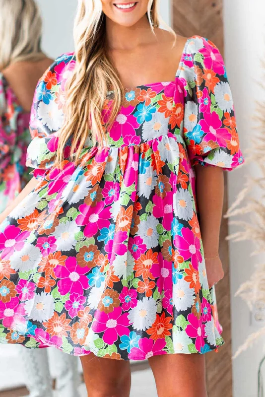 Ruffled Women Dress with Multiple Layers for a Playful and Girly Style Ruffled Women Dress with Multiple Layers for a Playful and Girly Style Rose Floral Print Square Neck Short Puff Sleeve Dress Ruffled Women Dress with Multiple Layers for a Playful and Girly Style Ruffled Women Dress with Multiple Layers for a Playful and Girly Style Rose Floral Print Square Neck Short Puff Sleeve Dress