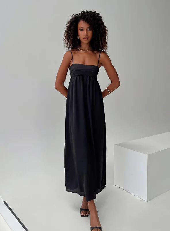 Long - length party dresses with a high - low hem for a trendy style Ortega Maxi Dress Black Long - length party dresses with a high - low hem for a trendy style Ortega Maxi Dress Black