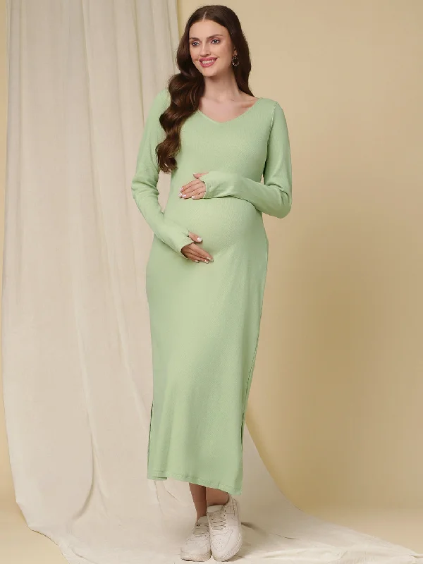 Maternity dress for a baby's first visit to the museum Maternity Bodycon Dress